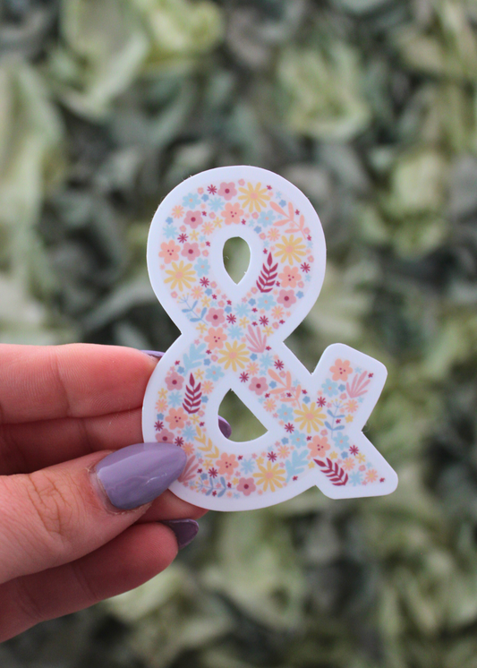 Floral Ampersand Sticker